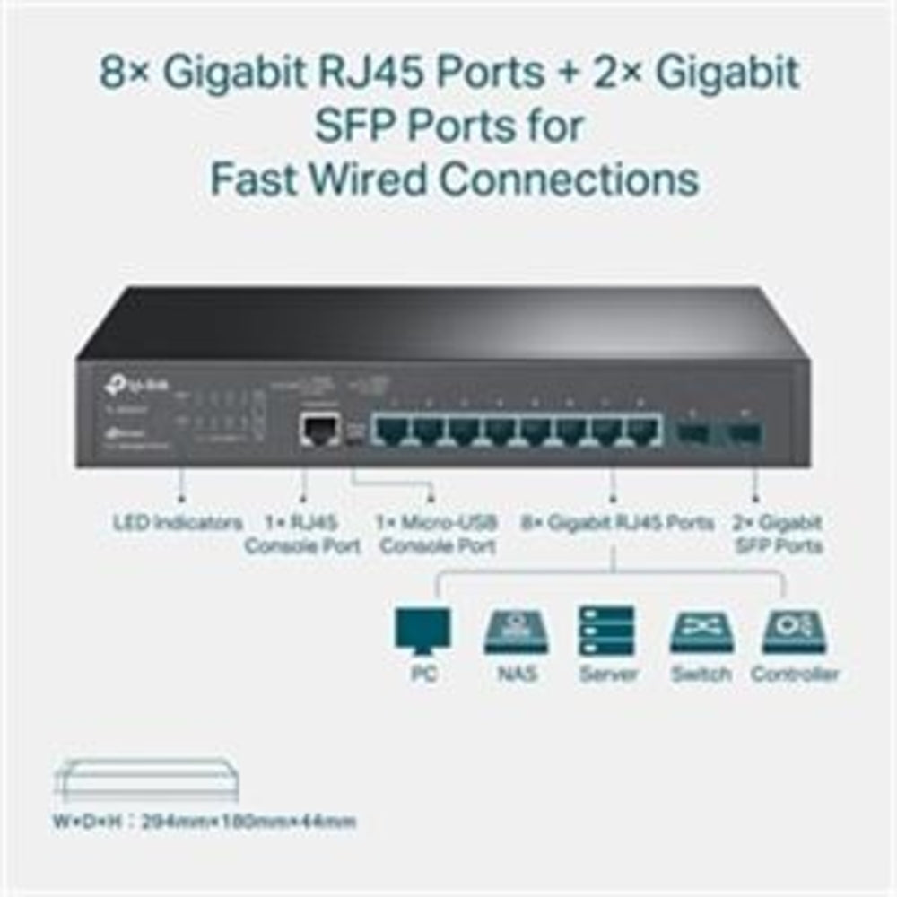 Tp-Link Usa Corporation Tl-Sg3210_V3 Jetstream 8-Port Gigabit L2+ Managed Swi