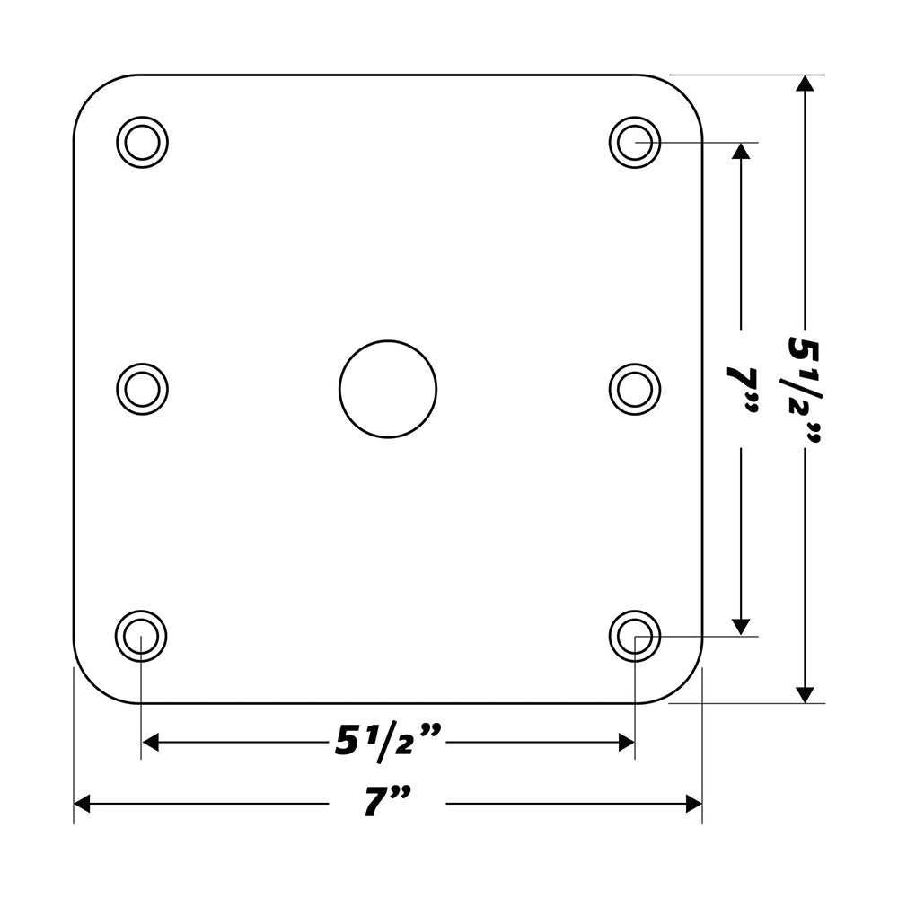 Wise Seats 8Wd3000-2 Threaded King Pin Base Plate Only