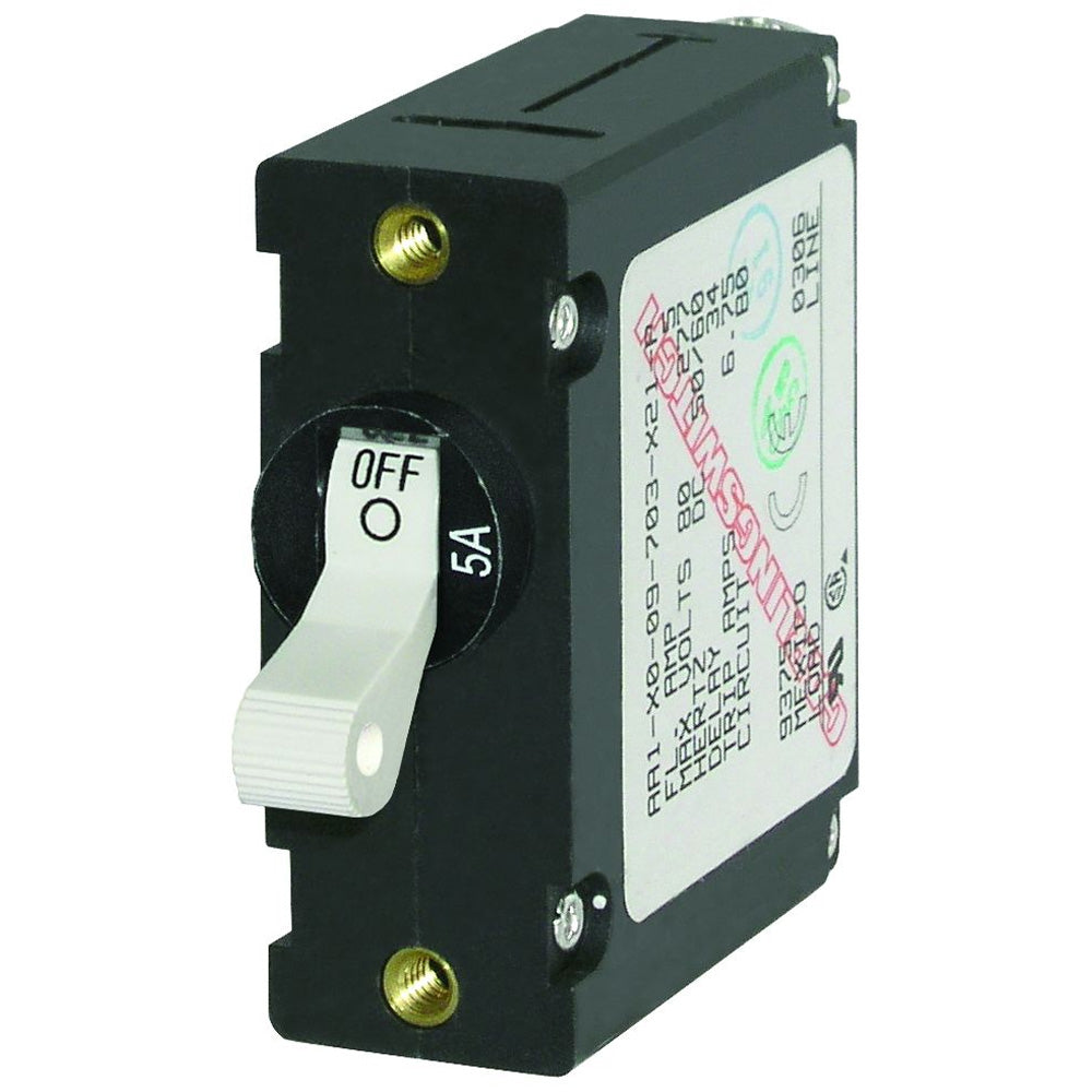 Blue Sea Systems 7202 Ac/Dc Single Pole Magnetic World Circuit Breaker 5Amp Image 1