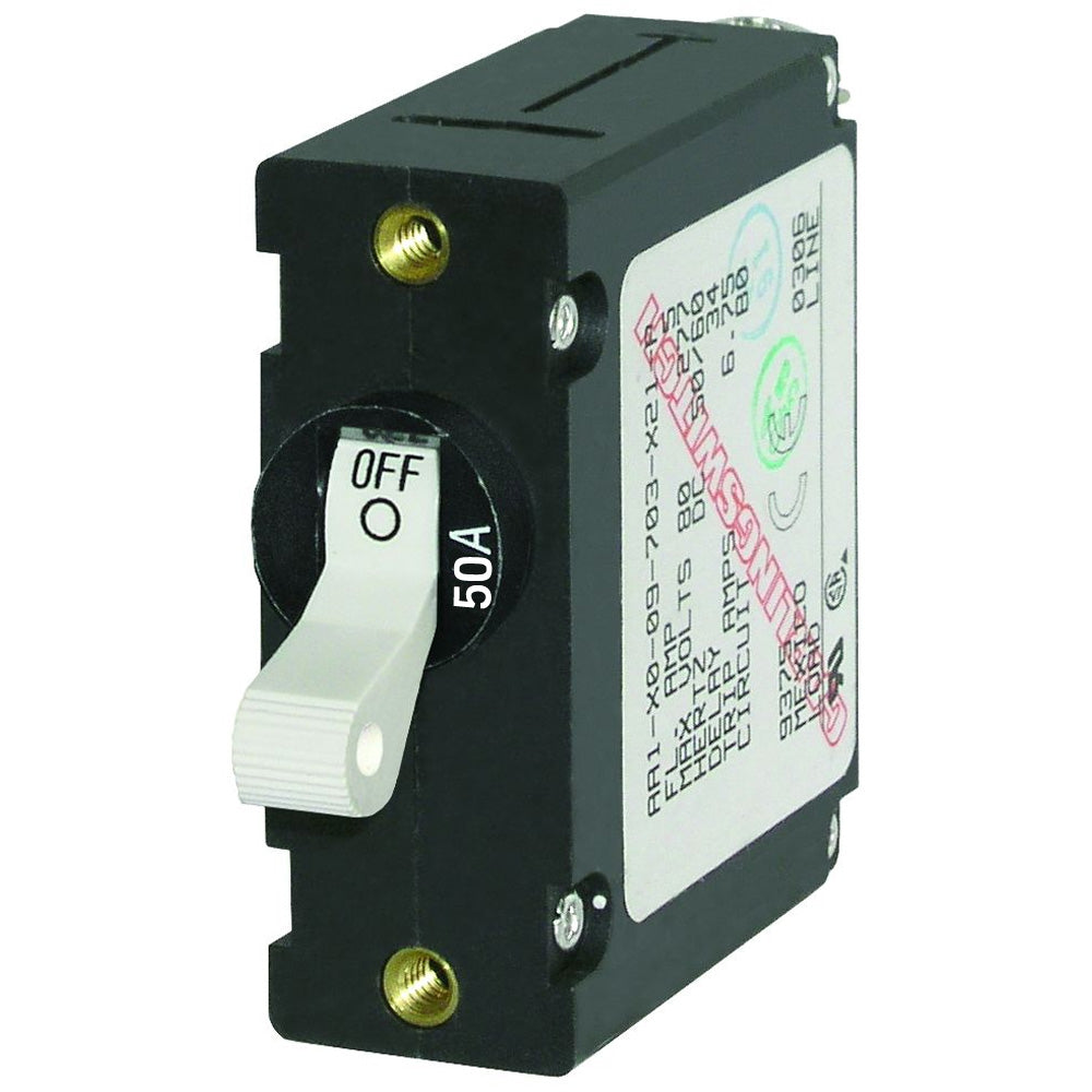 Blue Sea Systems 7230 Ac/Dc Single Pole Magnetic World Circuit Breaker 50Amp Image 1