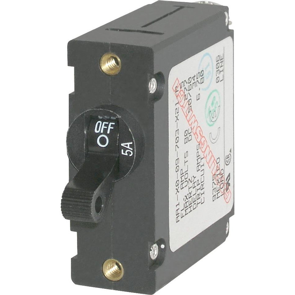 Blue Sea Systems 7200 Ac / Dc Single Pole Magnetic World Circuit Breaker 5 Amp Image 1