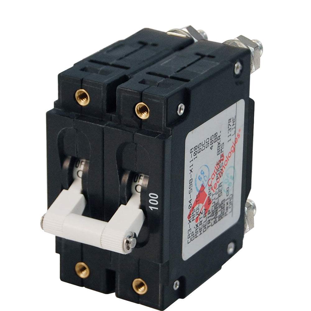 Blue Sea Systems 7258 C-Series Double Pole Circuit Breaker 100A Image 1