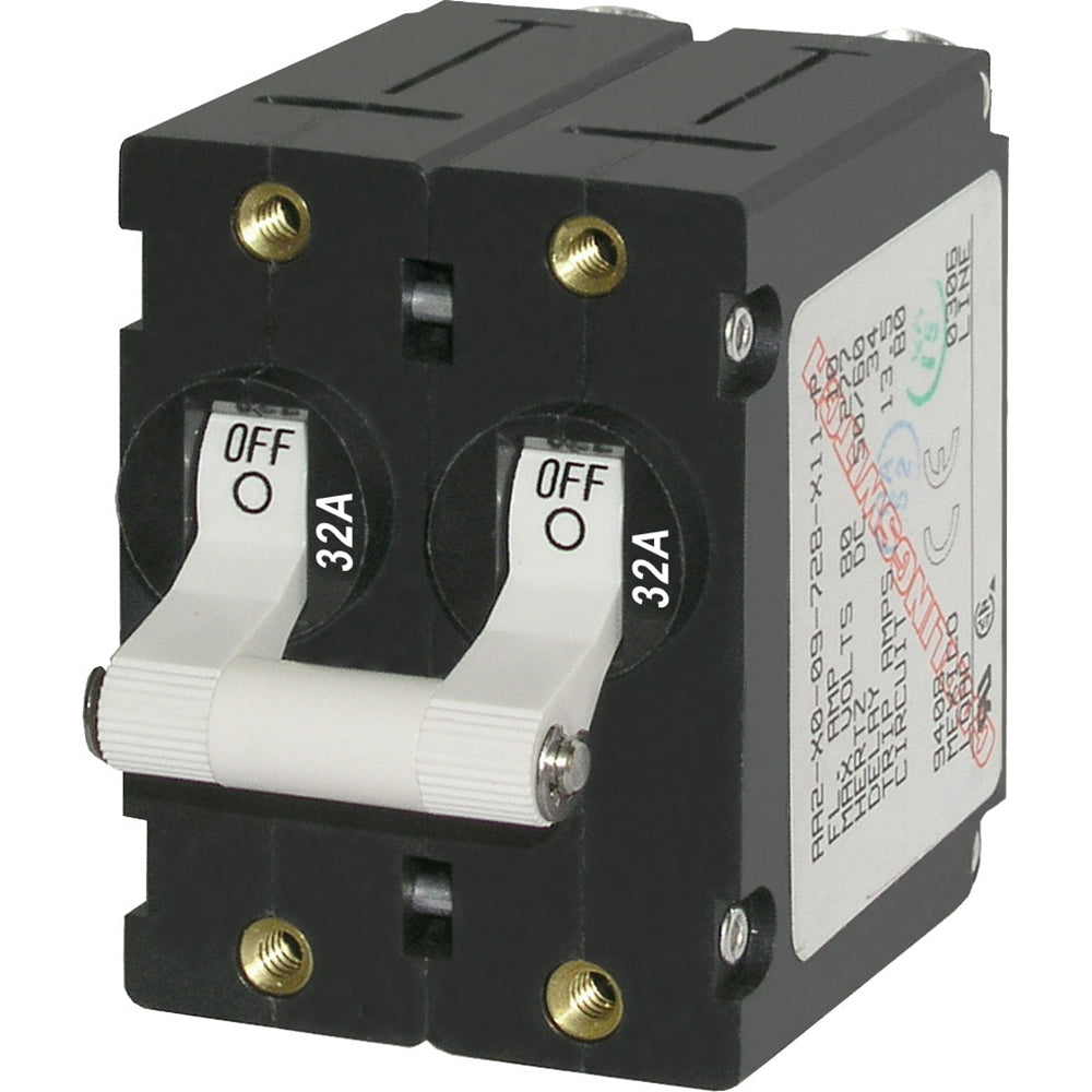 Blue Sea Systems 7295 A-Series Double Pole Toggle 32A White Image 1