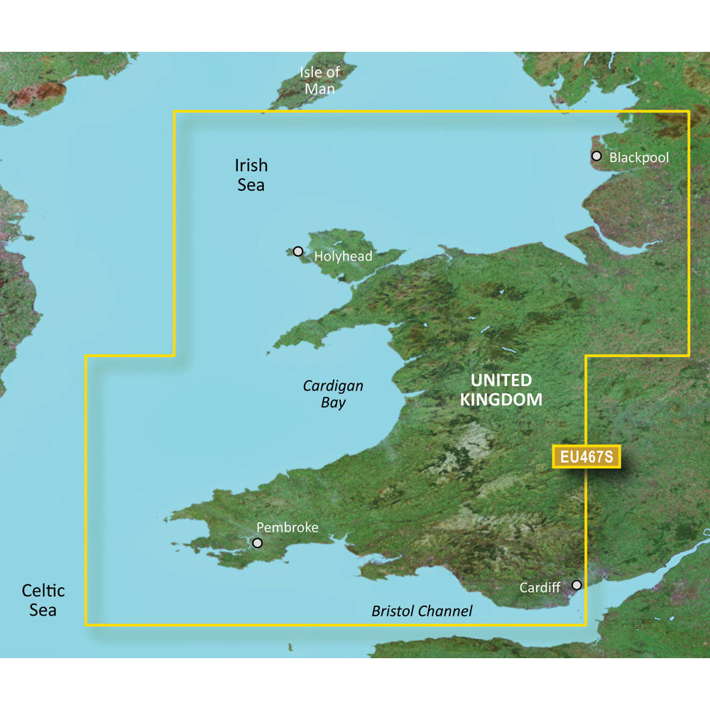 Garmin 010-C0811-00 Bluechart G3 Vision Hd Veu467S Blackpool To Cardiff Image 1