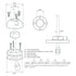 Scanstrut DS40-P Large Deck Seal Connector 1.57" Cable .59" - Waterproof Deck Seal for Large Cables