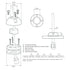 Scanstrut Ds21A-S Small Deck Seal Ss Connector .83" Cable .35""