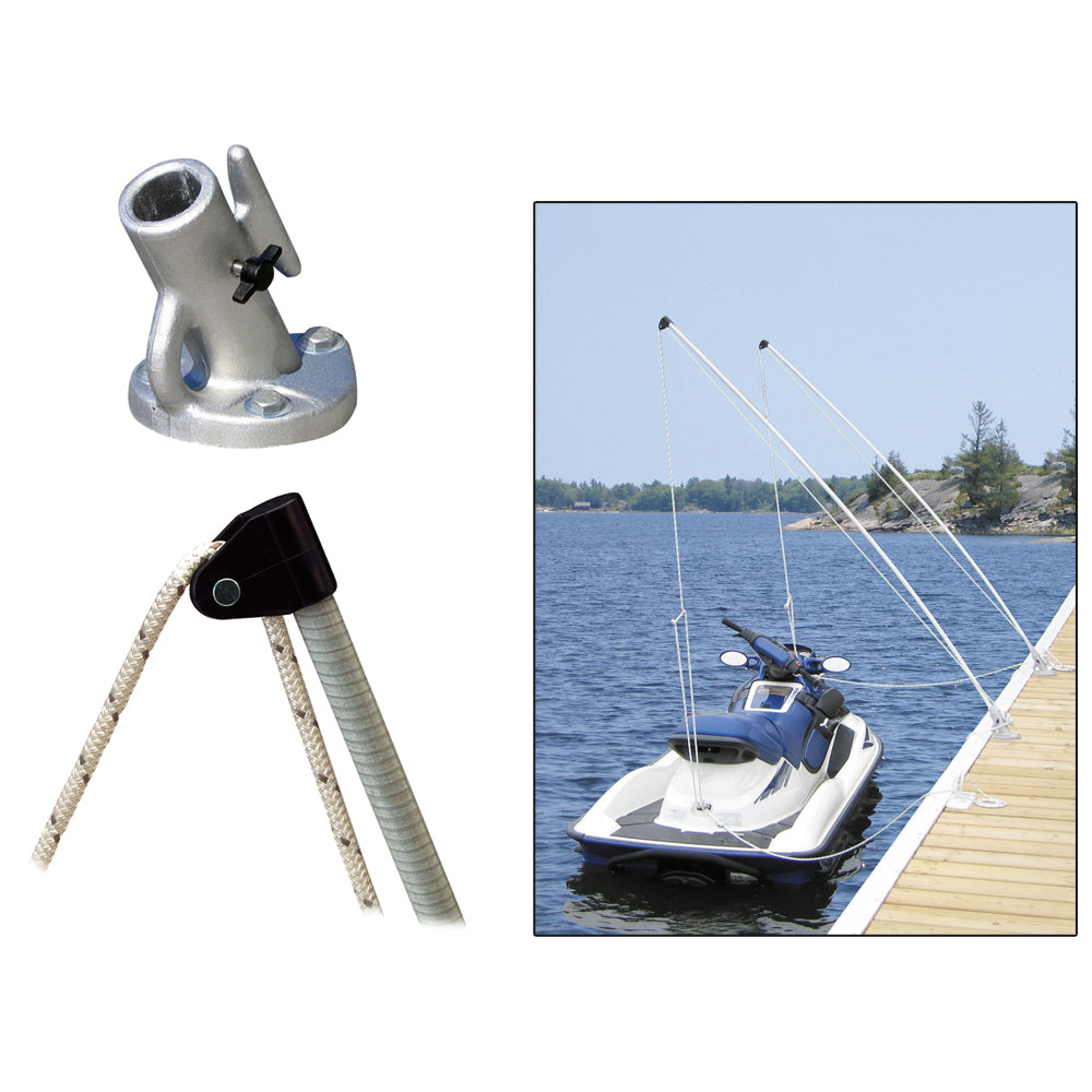 Dock Edge 3100-F Mooring Whips 8Ft 2000 Lbs Up To 18Ft - Fiberglass Dock Cleats Image 1