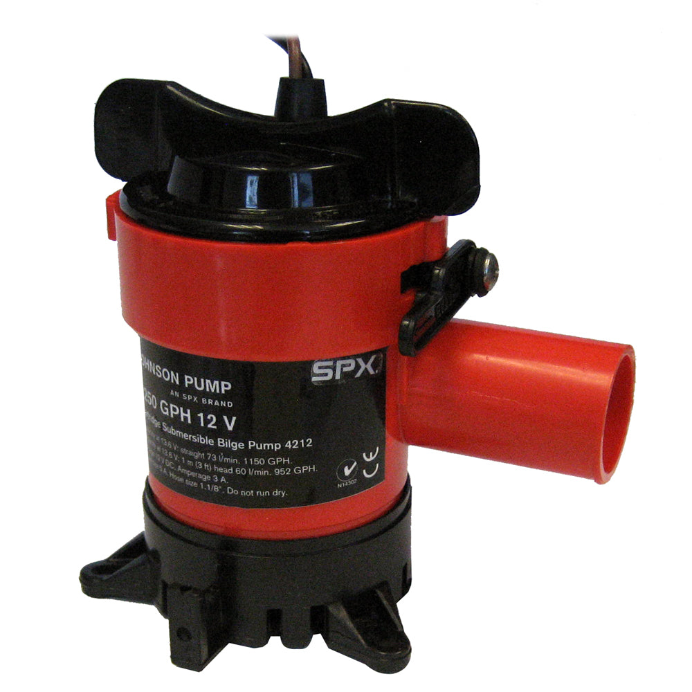 SPX Johnson Pump 42123 1250 Gph Cartridge Bilge 12V 1 1/8 Inch Connection Image 1