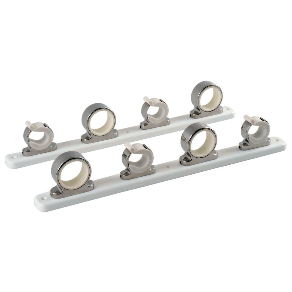 Taco Marine F16-2752-1 4-Rod Hanger Poly Rack Polished Stainless Steel Image 1