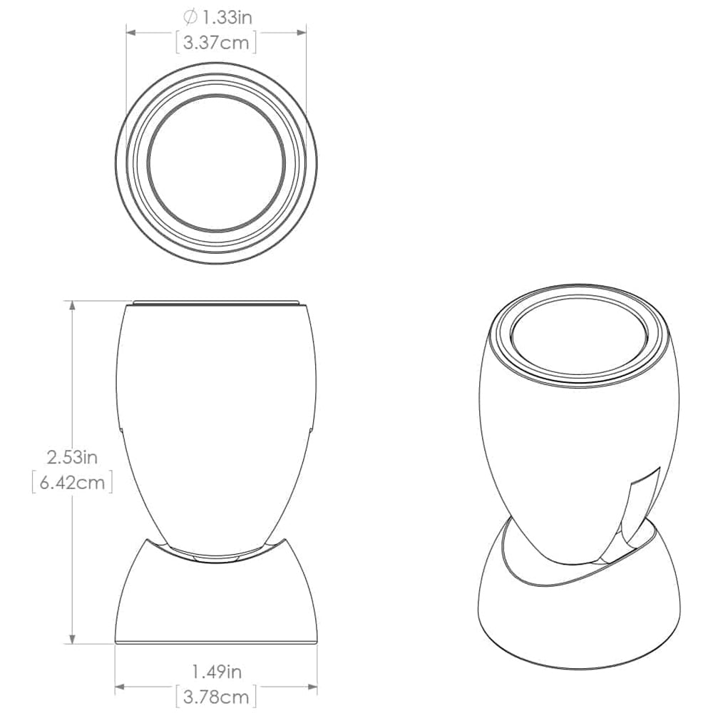 Lumitec 111808 Gai2 General Area Illumination2 Light Brushed Finish 3-Color