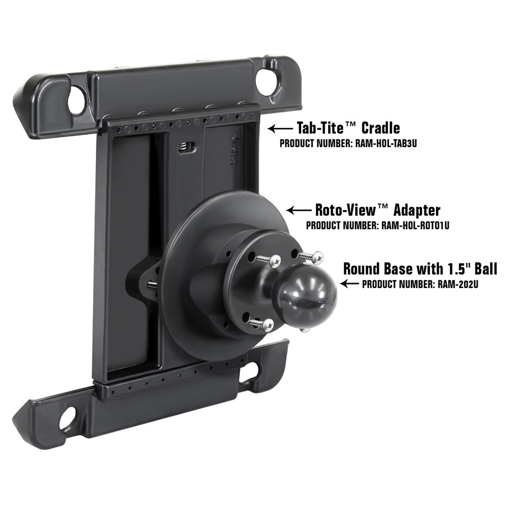 Ram Mounts RAM-HOL-ROTO1U Mount Roto-View Adapter Plate for Tablets