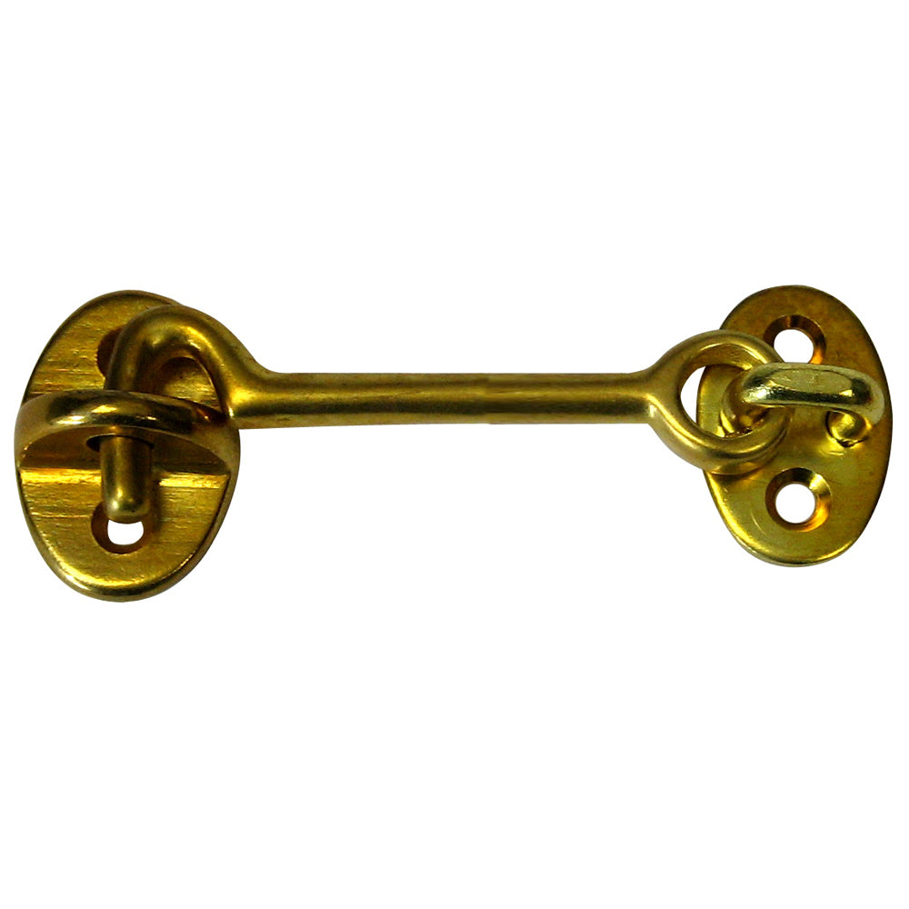 Whitecap S-1402Bc Cabin Door Hook Polished Brass 3"" Image 1