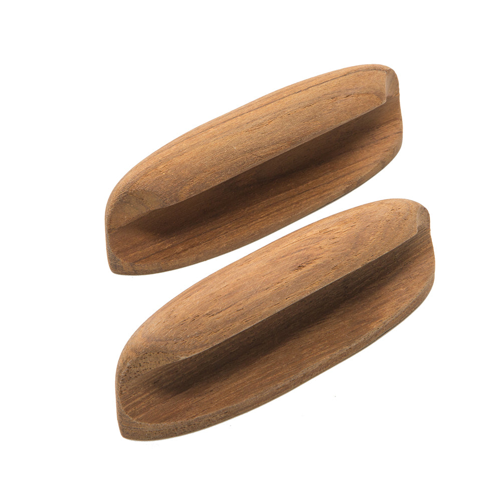 Whitecap 60147-A Teak Oval Drawer Pull 4"L 2 Pack