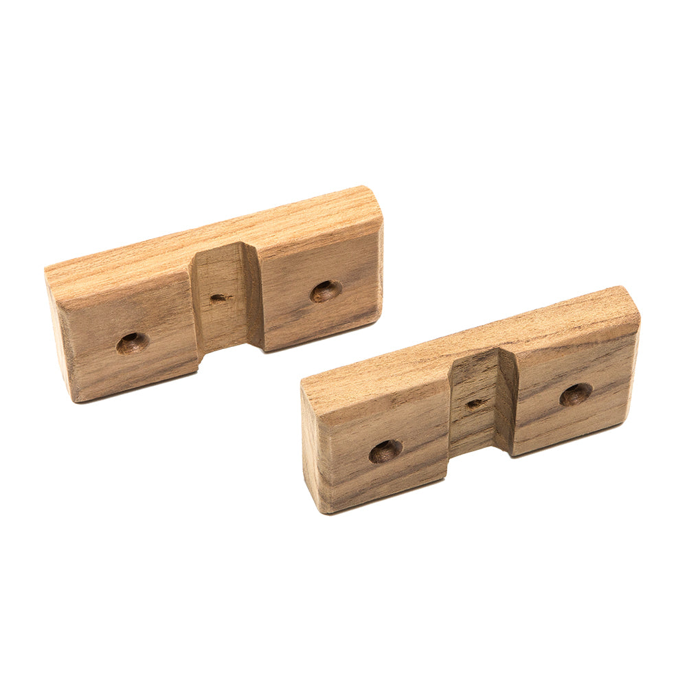 Whitecap 60609 Teak Rod Storage Rack Mounting Brackets Pair