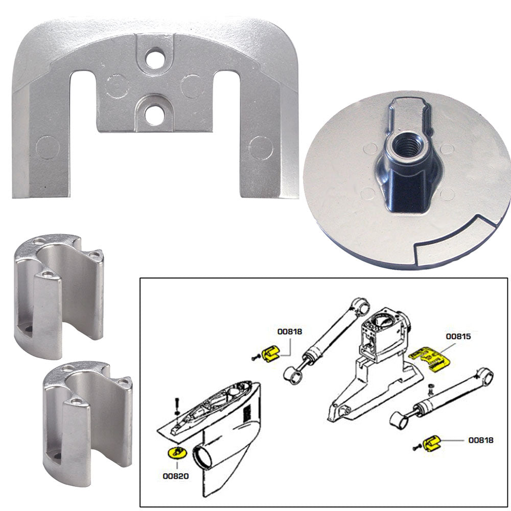 Tecnoseal 20804Mg Anode Kit Hardware Mercury Bravo 2-3 Up To 2003 Magnesium Image 1