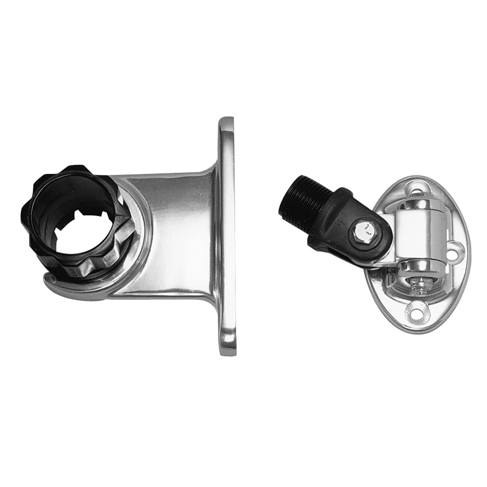 Rupp Marine Pak-0001 Standard Antenna Mount Support 4-Way Base And 1.5" Collar Image 1