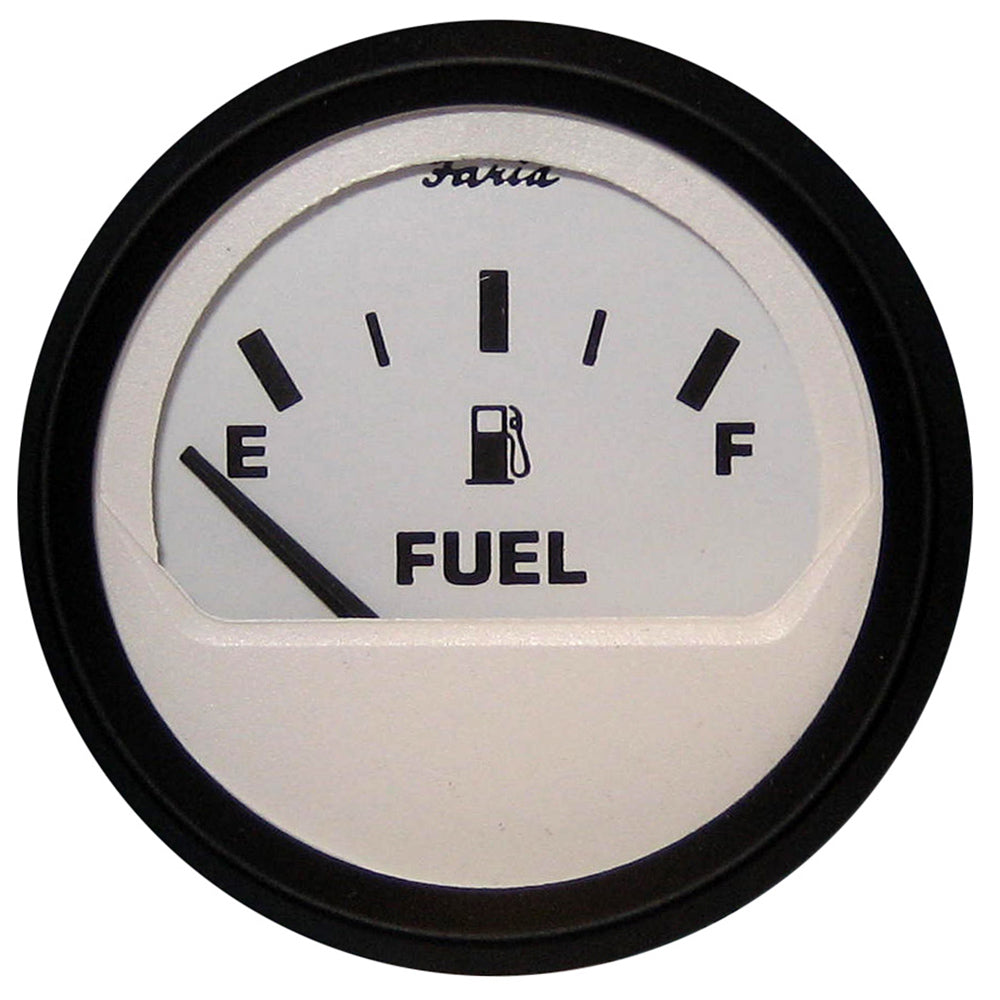 Faria Beede 12901 Euro White 2" Fuel Level Gauge E-1/2-F  Image 1