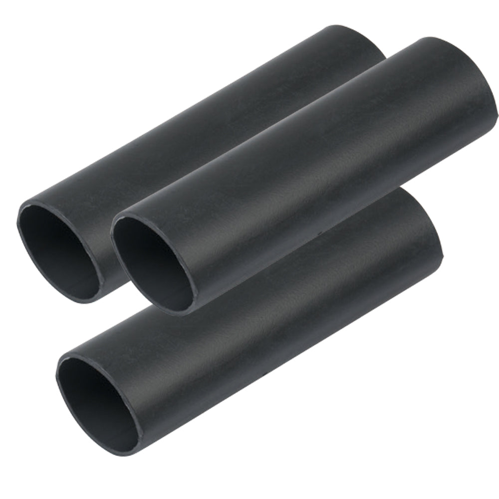 Ancor 326106 Heavy Wall Heat Shrink Tubing 3/4" X 6" 3-Pack Black Image 1