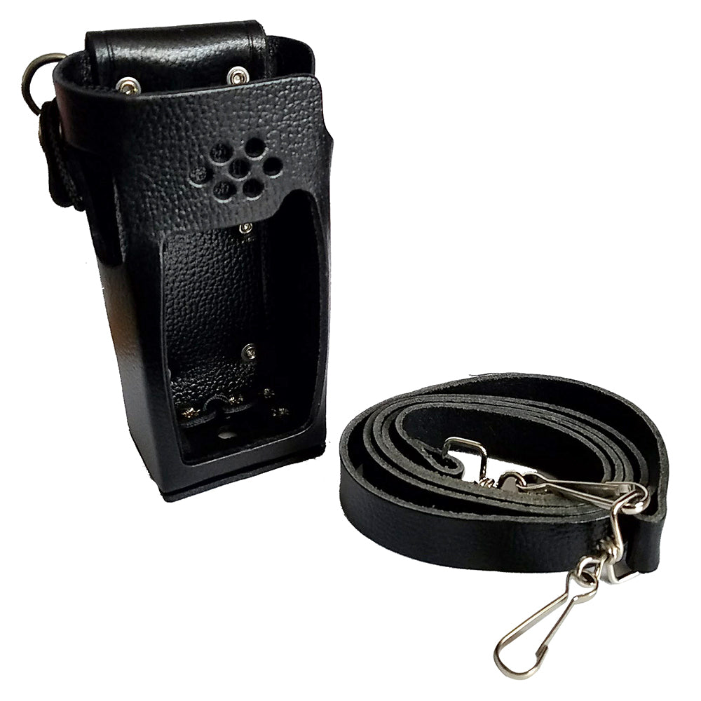 Standard Horizon Shc-18 Leather Case Belt Loop And Shoulder Strap Image 1