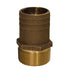 Groco Ff-500 1/2" Npt X 3/4" Bronze Full Flow Pipe To Hose Straight Fitting Image 1