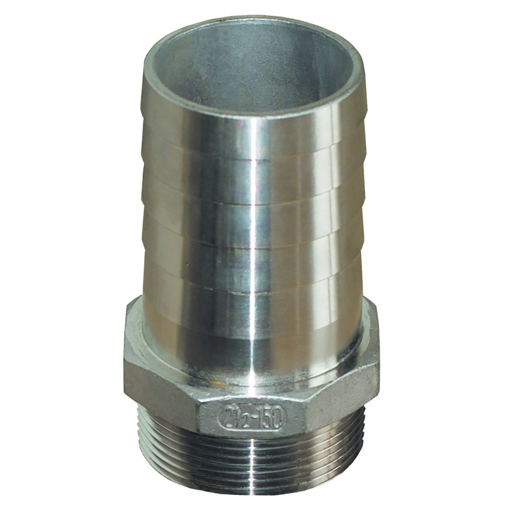 Groco Pth-750-S 3/4" Npt X Id Stainless Steel Pipe To Hose Straight Fitting Image 1