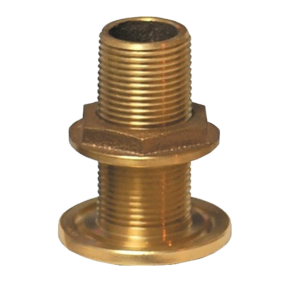 Groco Th-500-W 1/2" Nps Npt Combo Bronze Thru-Hull Fitting Nut Image 1