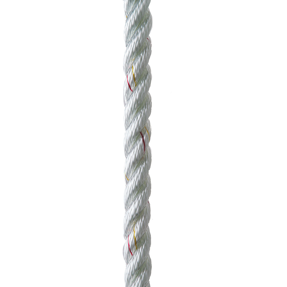 England Ropes C6050-24-00035 3/4" X 35' Premium Nylon 3 Strand Dock Line White Image 1