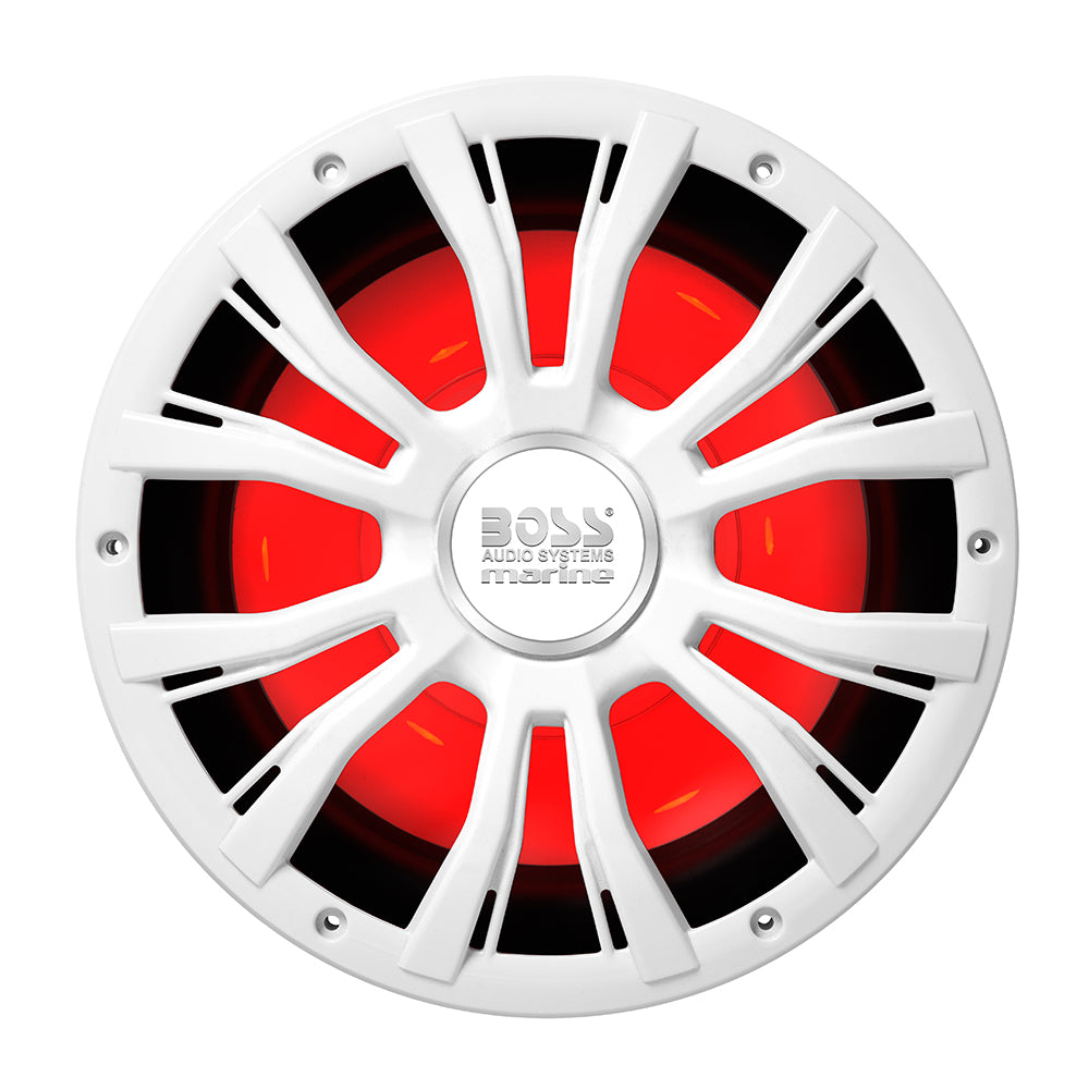 Boss Audio Mrgb10W Mrg10W 10" Marine 800W Subwoofer Multicolor Lighting White Image 1