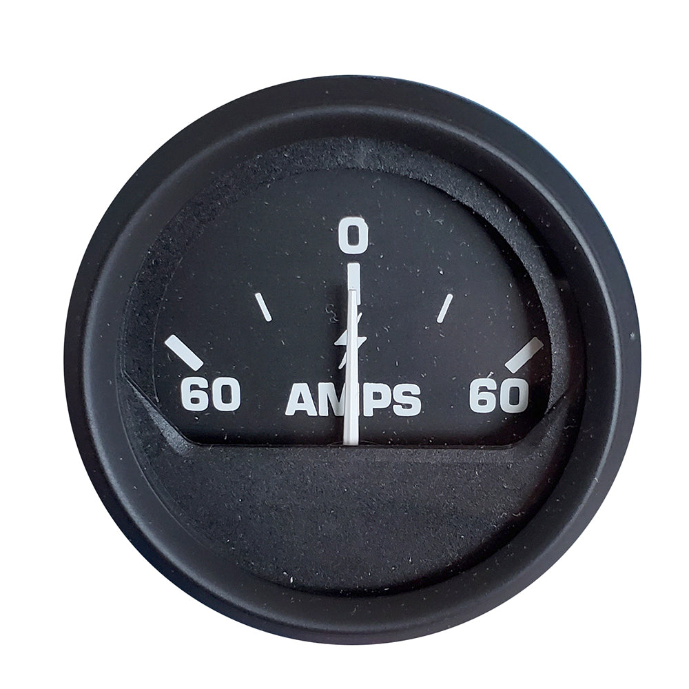 Faria Beede Instruments 12822 Ammeter Gauge 60-0-60 Amps Black Image 1