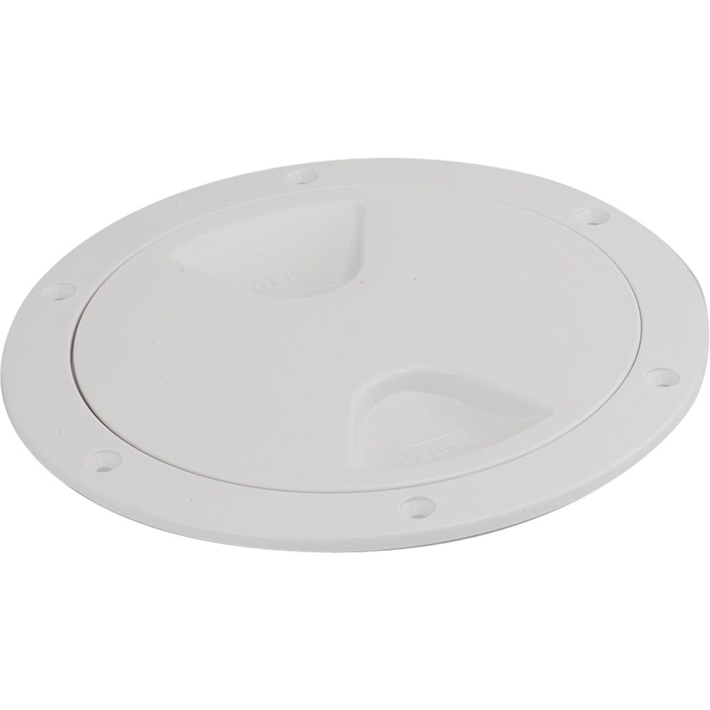 Sea-Dog 335740-1 Screw-Out Deck Plate White 4"" Image 1