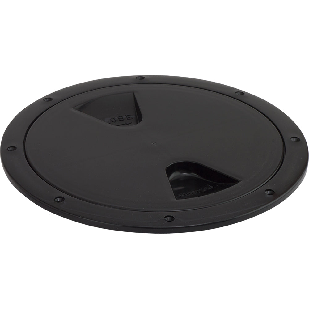 Sea-Dog 335755-1 Screw-Out Deck Plate Black 5"" Image 1