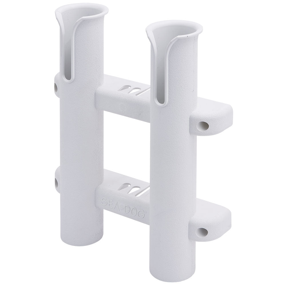 Sea-Dog 325028-1 Two Pole Side Mount Rod Storage Rack White Image 1