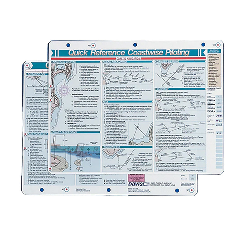 Davis Instruments 126 Quick Reference Coastwise Piloting Card Image 1