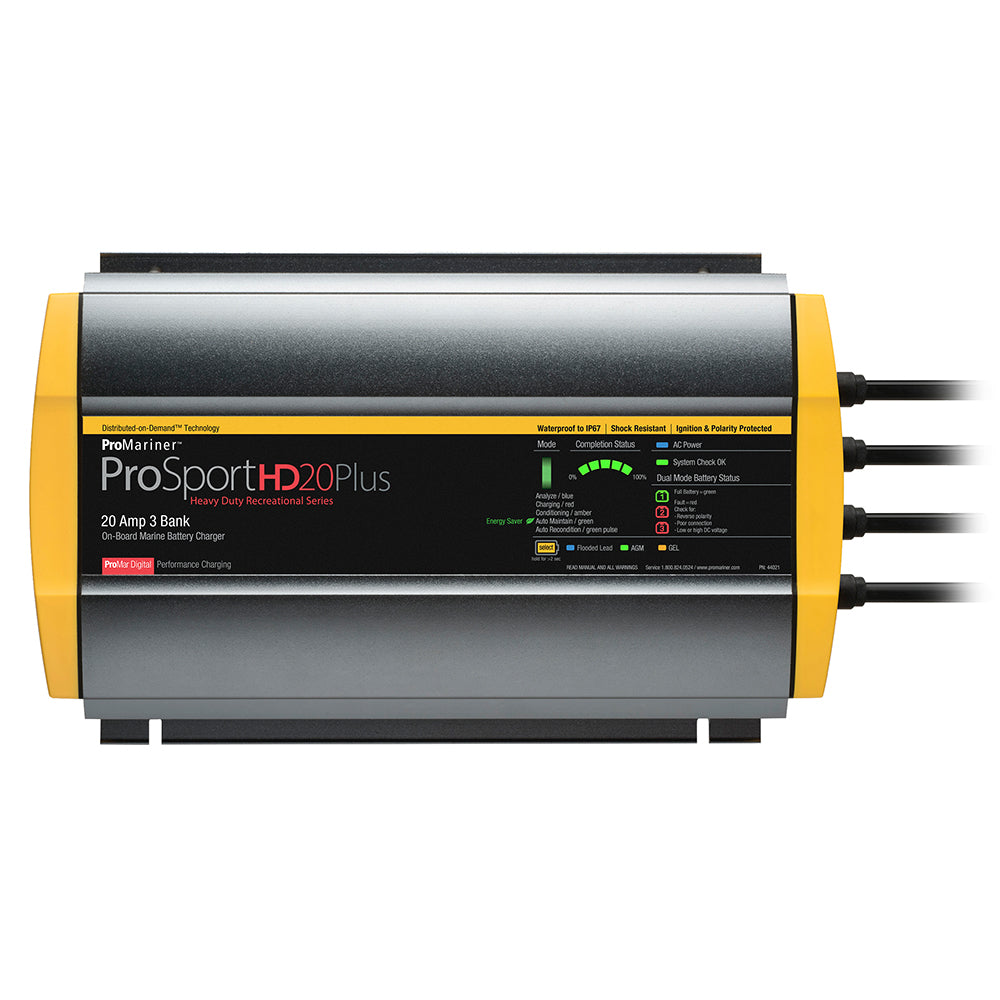 Promariner 44021 Prosport Hd 20 Gen4 Amp Battery Charger 12/24/36V 3 Bank 120V Image 1