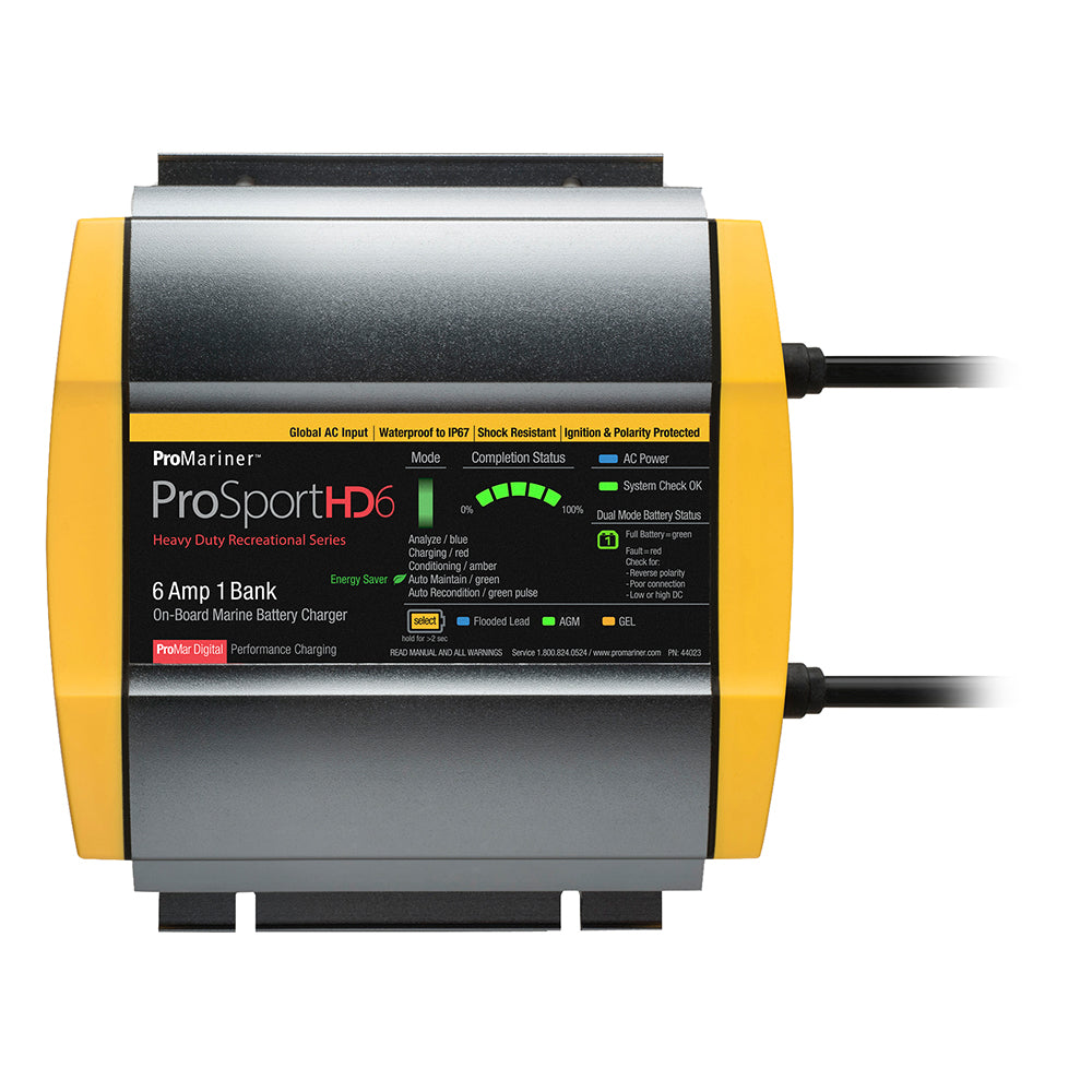 Promariner 44023 Prosporthd 6 Global Gen 4 Amp 1 Bank Battery Charger Image 1