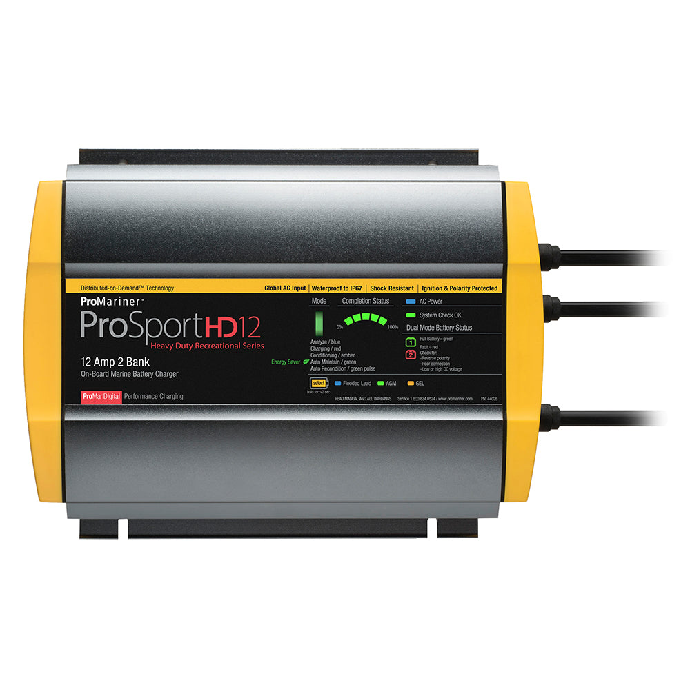 Promariner 44026 Prosporthd 12 Global Gen 4 Amp 2 Bank Battery Charger Image 1