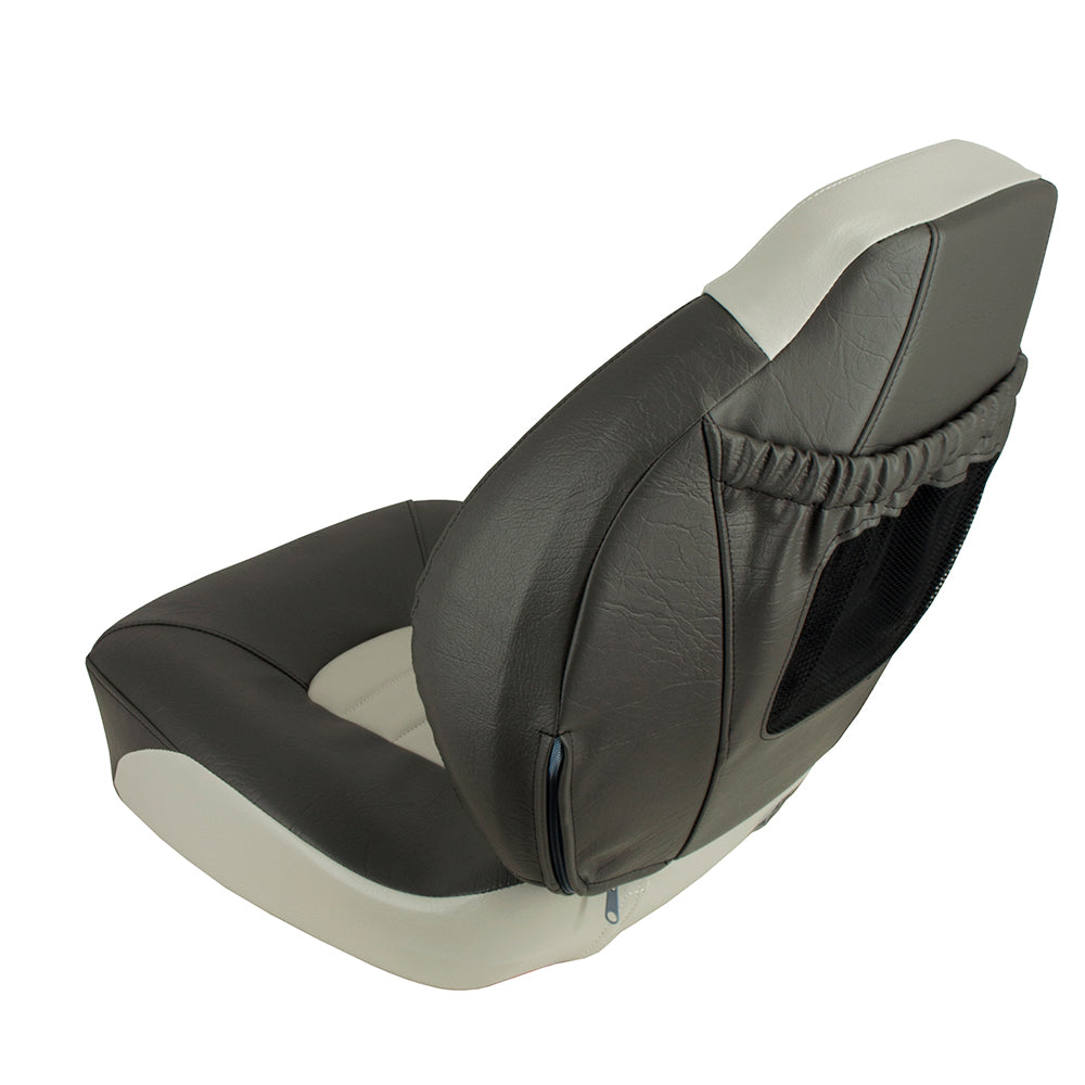 Springfield Marine 1041733 Fish Pro Mid Back Folding Seat Charcoal/Grey