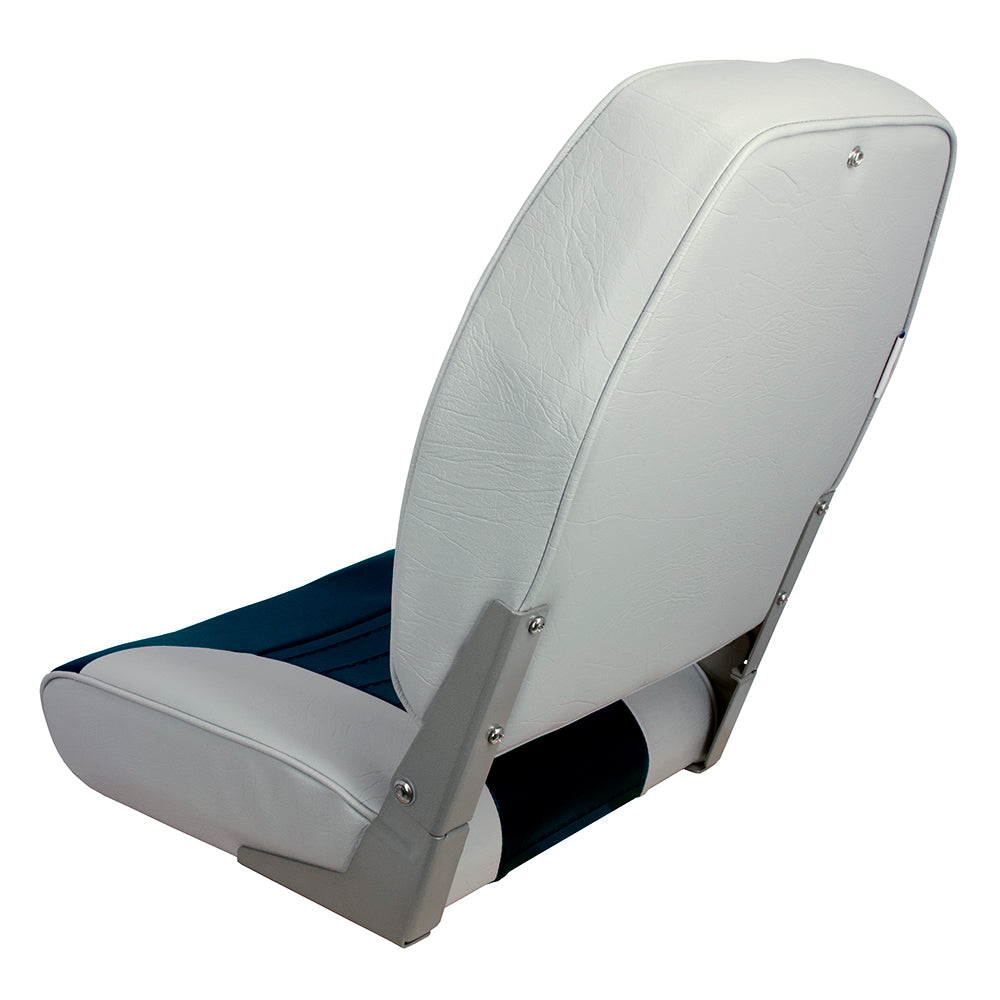 Springfield Marine 1040661 High Back Folding Seat Blue/Grey