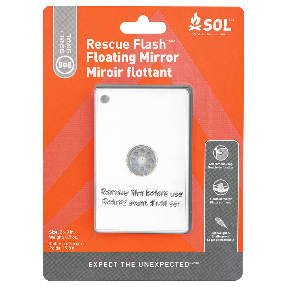 S.O.L. Survive Outdoors Longer 0140-1004 Rescue Flash Floating Mirror Image 1