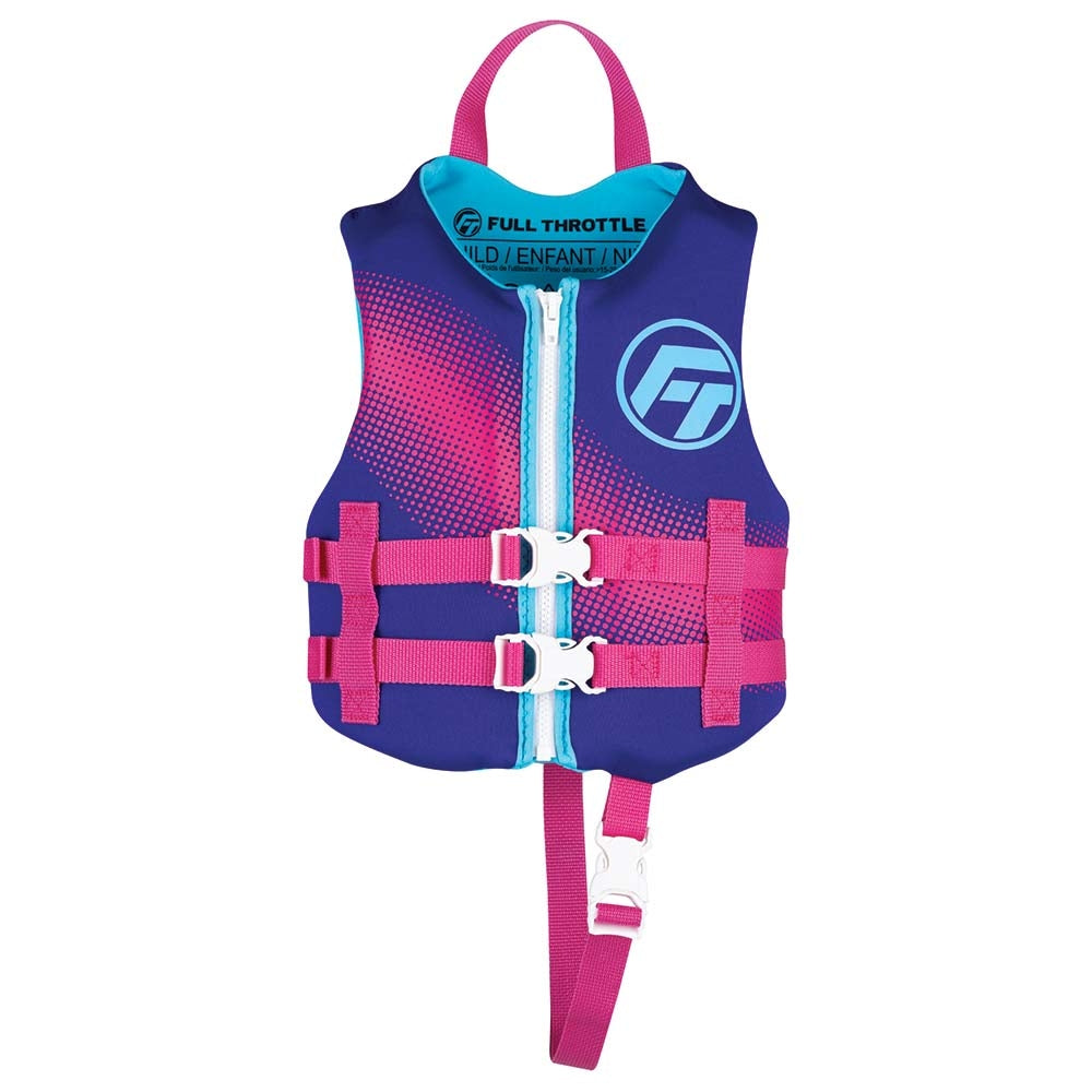 Full Throttle 142100-600-001-22 Child Rapid-Dry Life Jacket -Purple Image 1