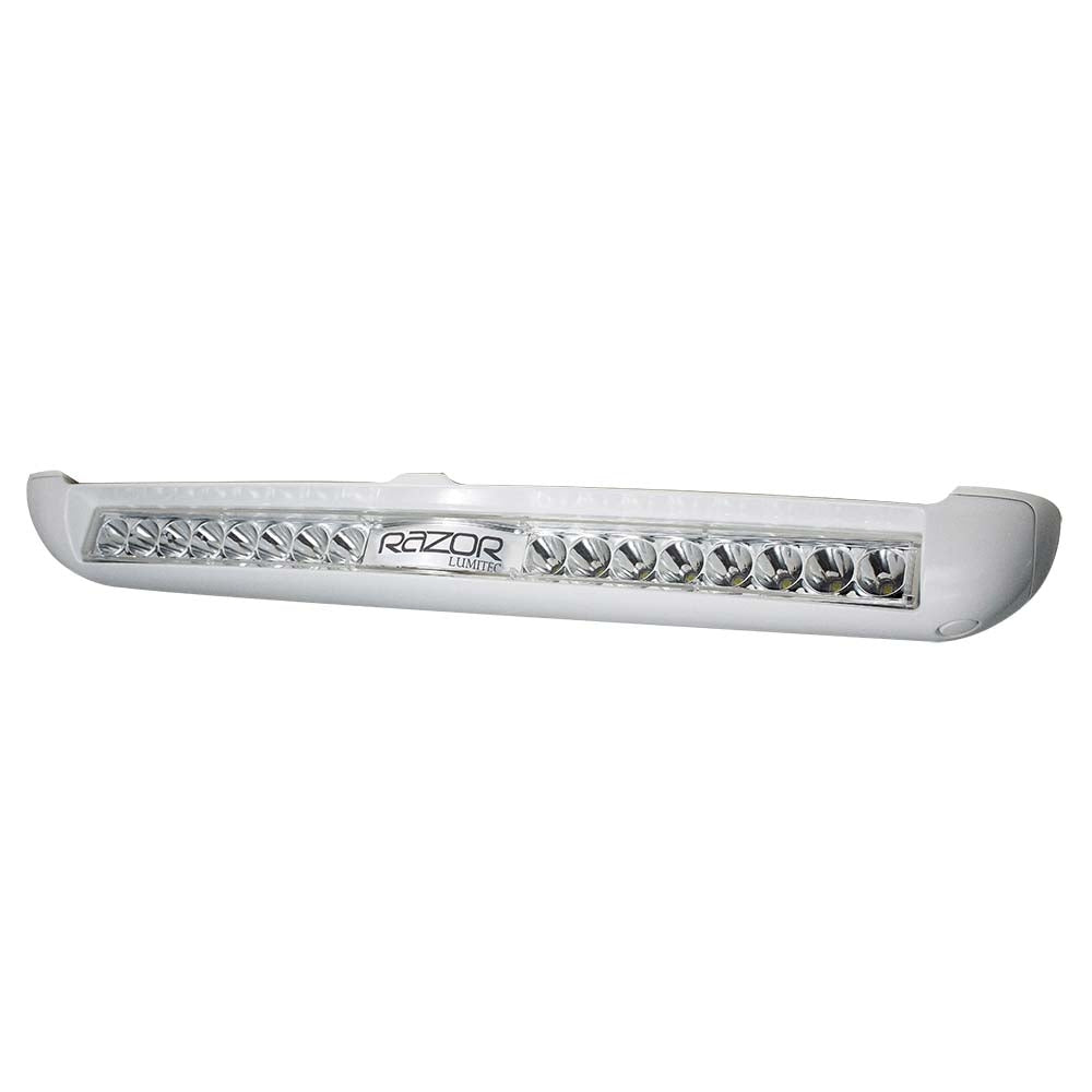 Lumitec 101603 Razor Light Bar Spot White Housing Inverted Logo Flush Mount Image 1