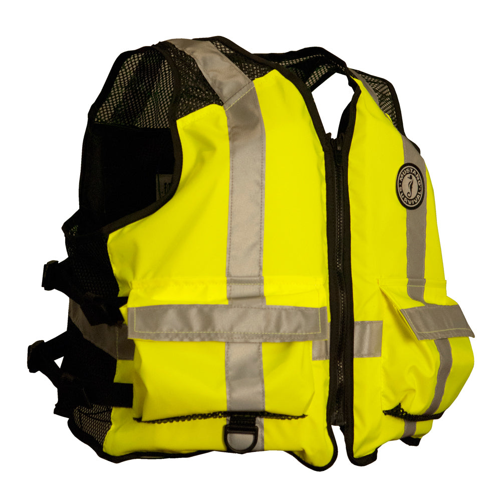 Mustang Survival Mv1254T3-239-L/Xl-216 High Visibility Industrial Mesh Vest Image 1