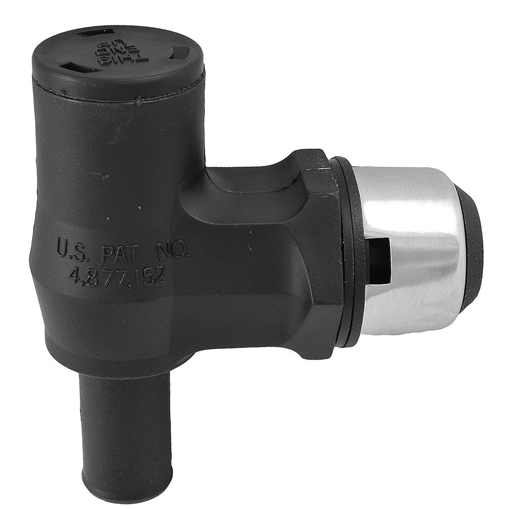 Attwood Marine 66419-3 90 Deg Tank Vent Blk Plas Ss Image 1