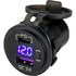 Sea-Dog 426518-1 Round Usb And Usb-C Power Socket Hidden Voltmeter Image 1