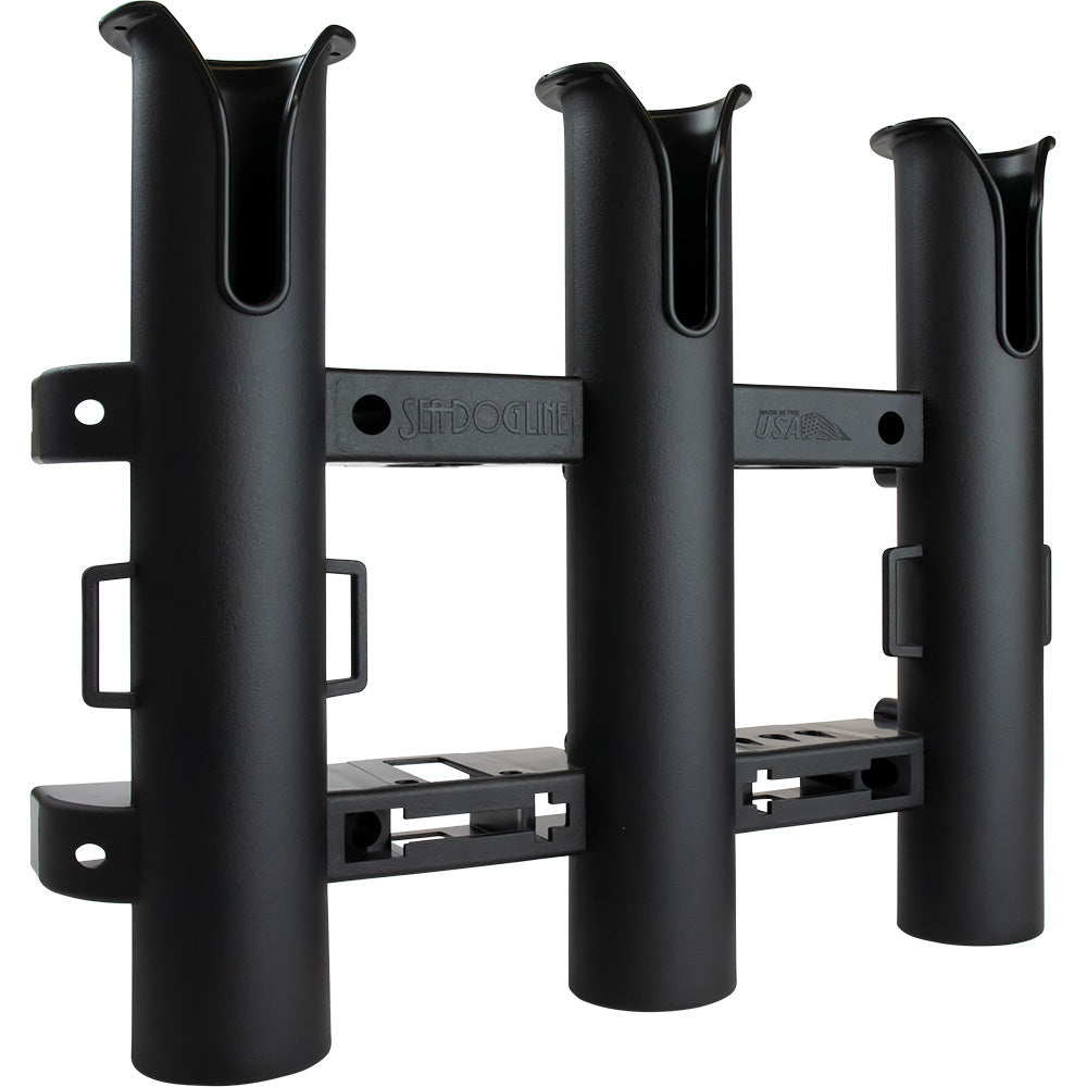 Sea-Dog 325033-1 Triple Threat Three Pole Rod Holder Black Image 1