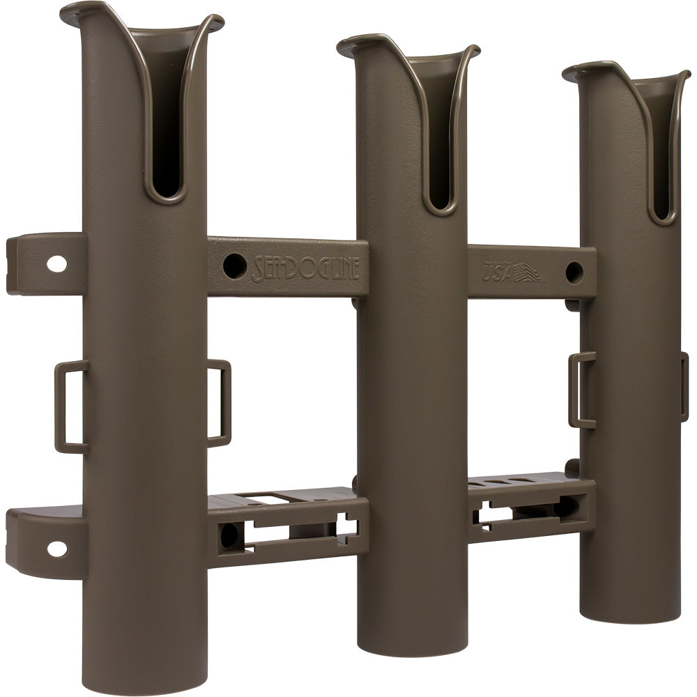 Sea-Dog 325034-1 Triple Threat Three Pole Rod Holder Flat Dark Earth Image 1