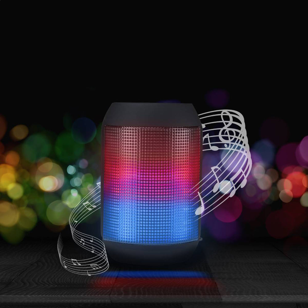 HyperGear BT15077 Hg Rave Mini Wireless Led Speaker Black