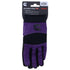 Cummins CMN35113 Women's Mechanic Glove - Purple/Black Synthetic Leather, Anti-Vibration, Anti-Abrasion, Medium