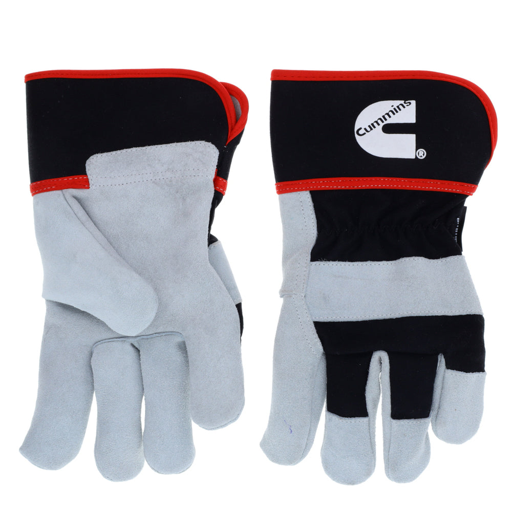 Cummins CMN35150 Split Leather Palm Gloves Mens Work Heavy Dut Image 1