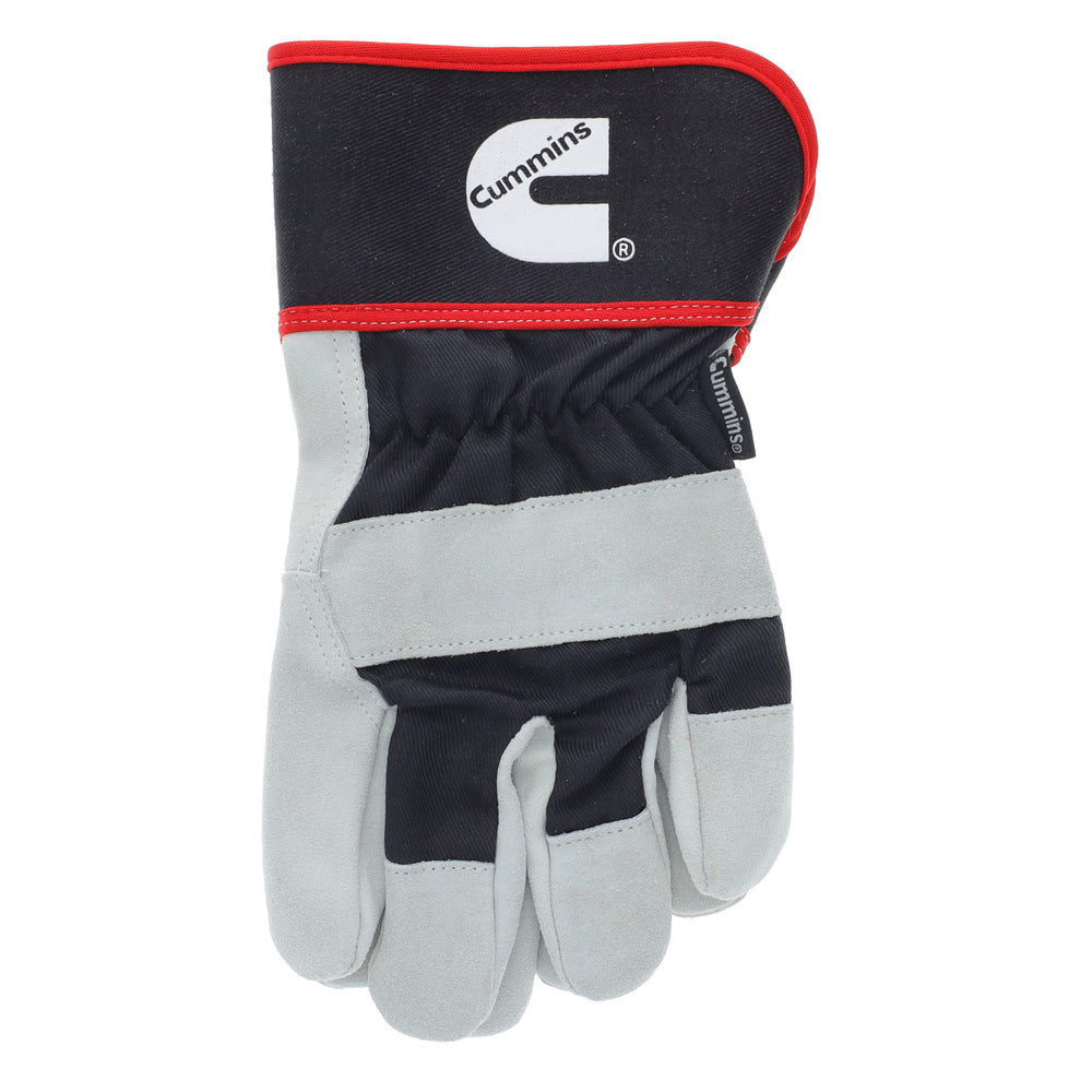 Cummins CMN35150 Split Leather Palm Gloves Mens Work Heavy Dut